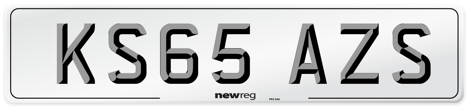 KS65 AZS Number Plate from New Reg